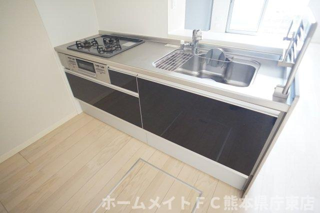 熊本市中央区帯山２丁目のアパートのキッチン