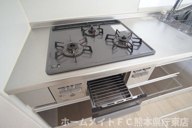 熊本市中央区帯山２丁目のアパートのキッチン