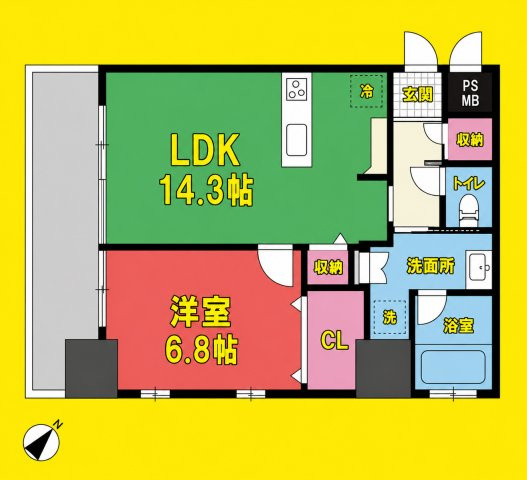 ファーストレジデンス栄　名古屋市賃貸　仲介手数料無料の間取り