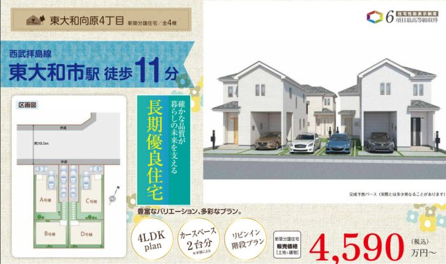 【Heartfull Town】 東大和市向原４丁目のその他|〇本物件の売主が作成した販売用図面です〇
