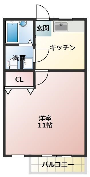 ウイングコート花田壱番館の間取り