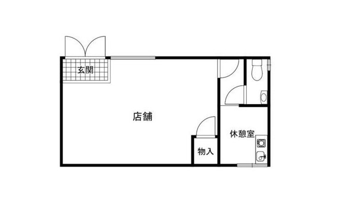 守山市焔魔堂町の店舗の間取り