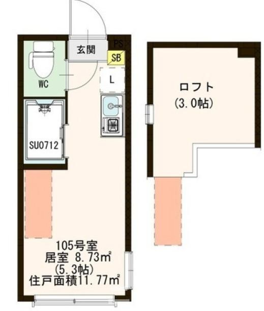 板橋区板橋４丁目のアパートの間取り