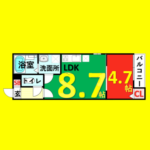 T.A一柳通1丁目(ティーエーイチヤナギドオリ　名古屋市賃貸　仲介手数料無料の間取り