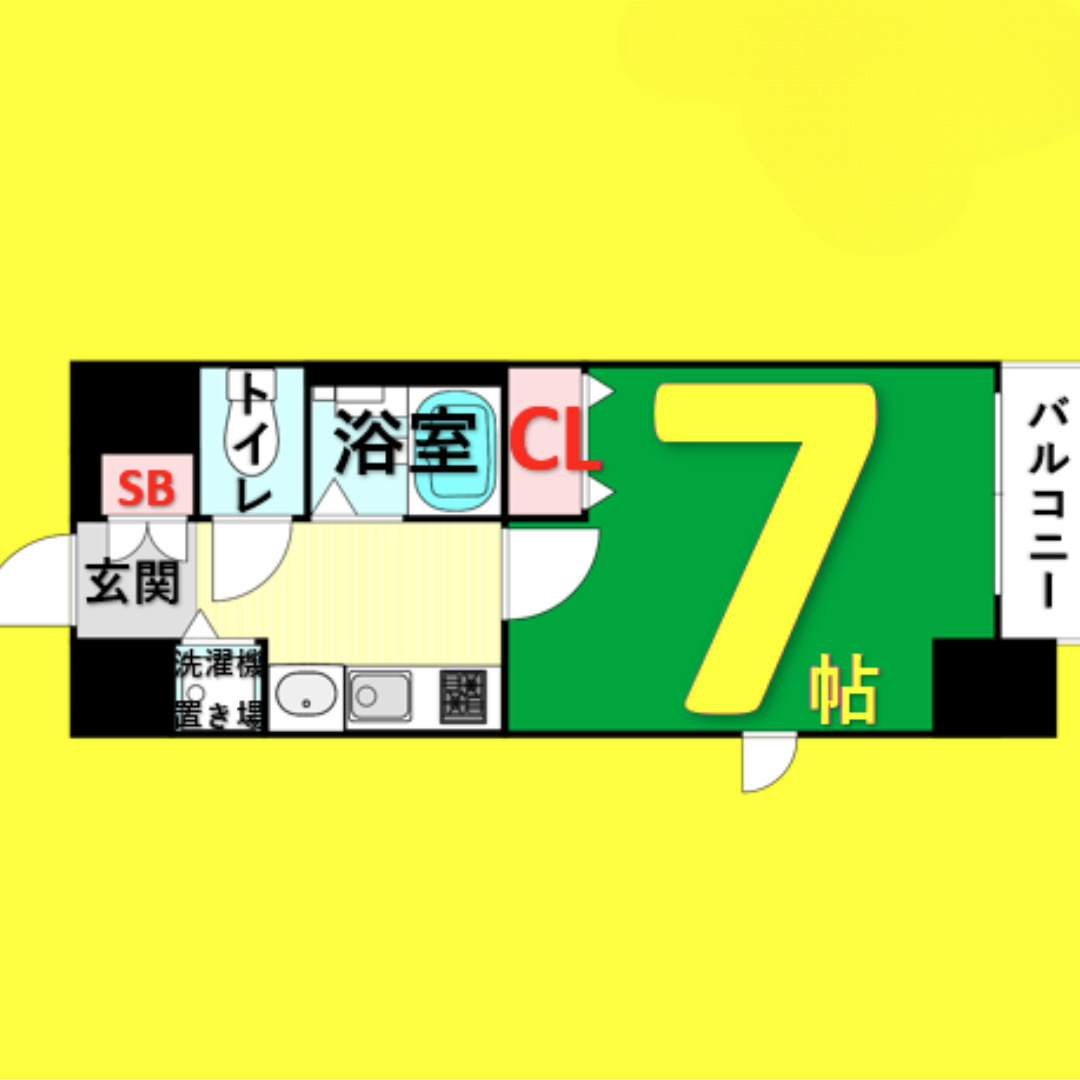 プレサンス新栄デコール　名古屋市賃貸　仲介手数料無料の間取り