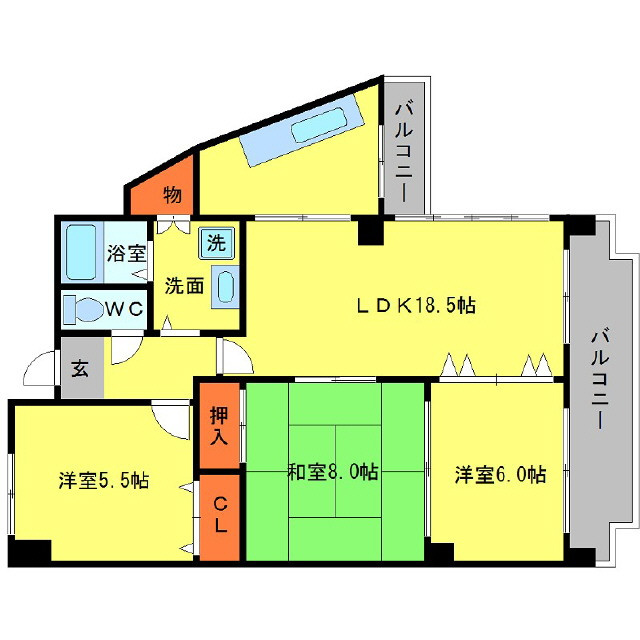 ラヴィスタ東豊中の間取り