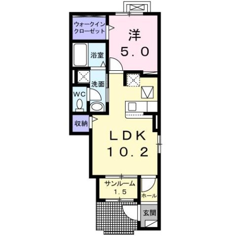 エソール中川の間取り