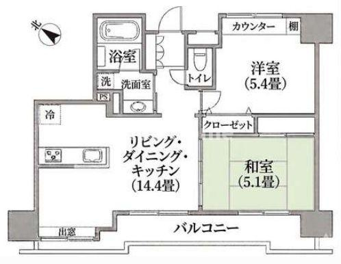 ゼファー一之江の間取り|5階部分・南西向きにつきまして日当たり・通風良好。空室ですのでいつでも内覧が可能です。