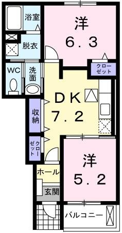 エリタージュＡの間取り