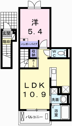 玲巧ハイツ八丁の間取り