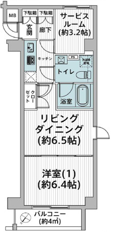 ヴィルヴィオ三ノ輪の間取り