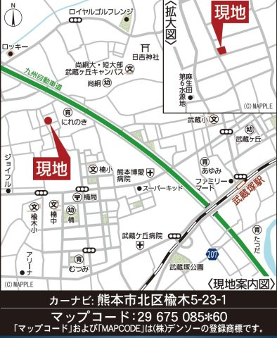 クレイドルガーデン／北区楡木第７／１号棟の地図