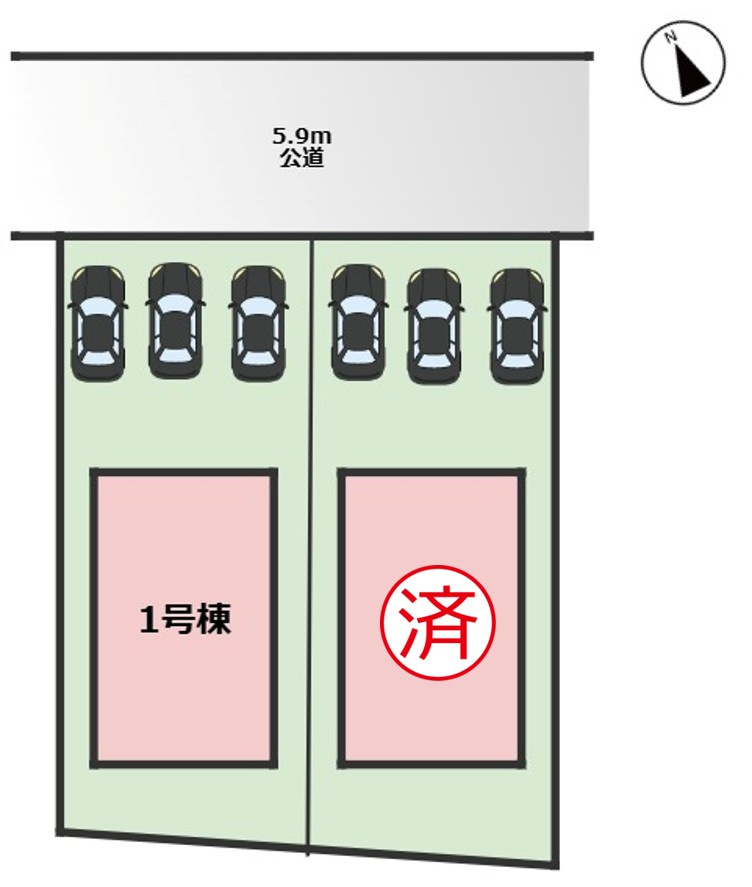 Terrechez緑区徳重2期｜名古屋市の戸建ならホームアップの区画図
