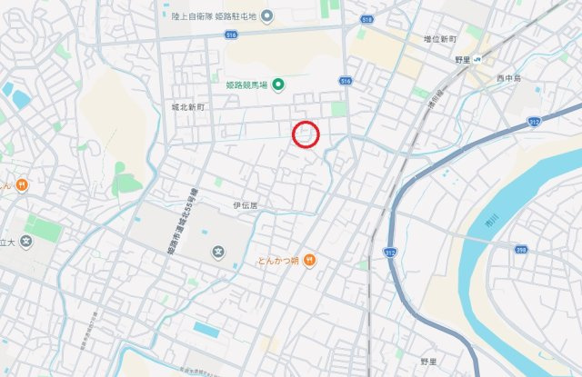 姫路市広峰1丁目　　　JR「野里駅」徒歩15分の地図