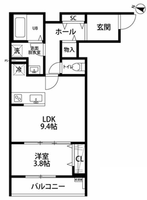 リーブルファイン奈良町Ⅱ　2号棟の間取り