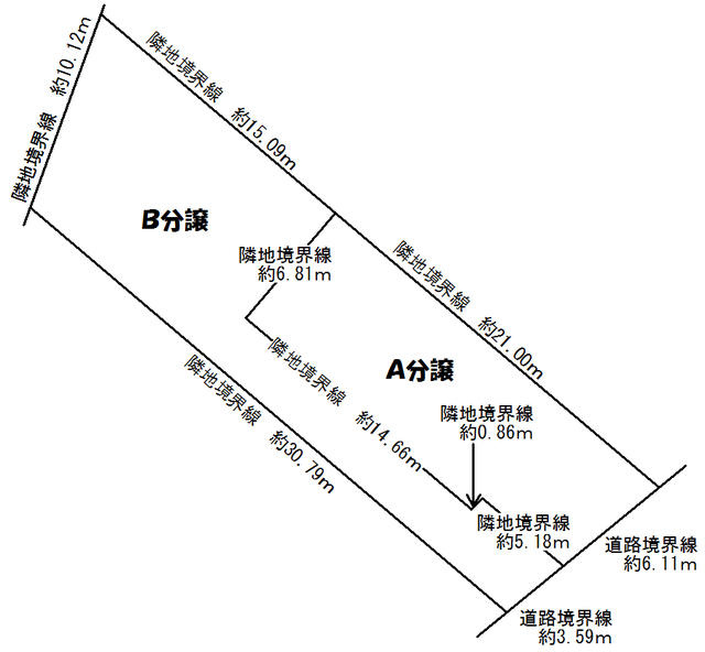 【トーヨーホーム売主/売建】前飛保町寺町ⅡＡ分譲の土地図|全体敷地図
