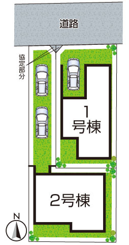 寝屋川市本町　第2期　新築一戸建ての区画図|全2区画