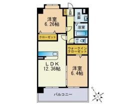 福岡市南区曰佐２丁目の賃貸マンションの間取り|間取り図