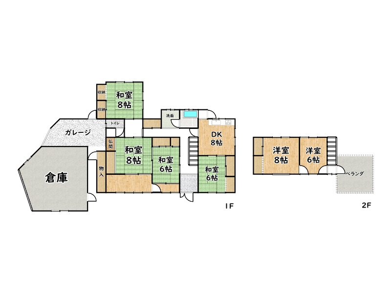 姫路市夢前町前之庄/中古戸建の間取り