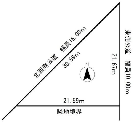 斜里町光陽町46番　中古住宅の区画図
