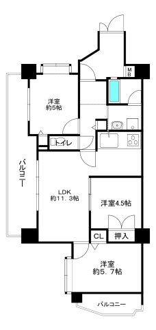 ワコーレグランシティ須磨東の間取り
