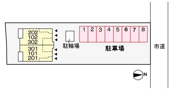 アルモニー２８の駐車場