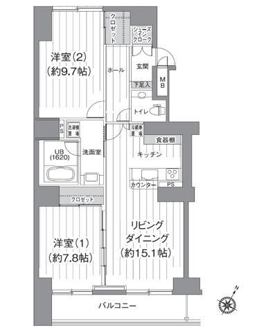 T's garden北柏　2号棟の間取り