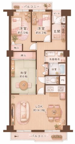 グリーンタウン香里ケ丘A棟の間取り|間取り図はいかがですか？ご希望を叶える間取りですか？リビングの広さは？水回りの位置は？カウンターキッチン？など色々な情報が集約されています。弊社ではリフォームなどのご相談も承っております。