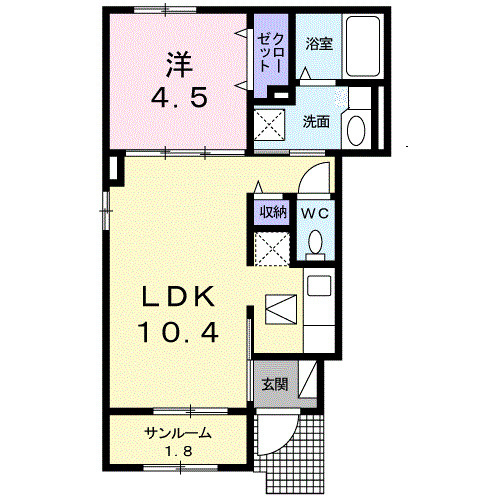 東田カレントハウスⅠの間取り
