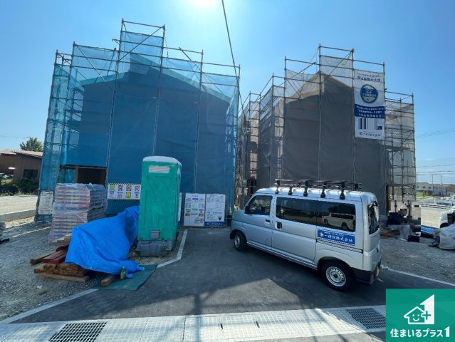 姫路市大津区天満　第8期　新築一戸建ての外観|周辺は落ち着いた街並みの住宅地！子育てがしやすい住環境です！まだ未完成ですが、現地でしかわからない事もございます。是非一度ご覧ください。