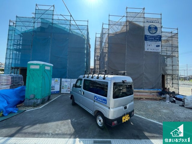 姫路市大津区天満　第8期　新築一戸建ての外観|周辺は落ち着いた街並みの住宅地！子育てがしやすい住環境です！まだ未完成ですが、現地でしかわからない事もございます。是非一度ご覧ください。