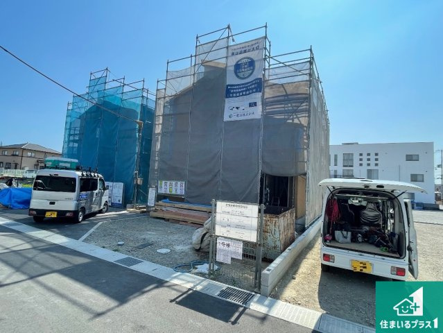 姫路市大津区天満　第8期　新築一戸建ての外観|周辺は落ち着いた街並みの住宅地！子育てがしやすい住環境です！まだ未完成ですが、現地でしかわからない事もございます。是非一度ご覧ください。