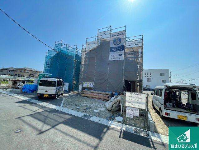 姫路市大津区天満　第8期　新築一戸建ての外観|周辺は落ち着いた街並みの住宅地！子育てがしやすい住環境です！まだ未完成ですが、現地でしかわからない事もございます。是非一度ご覧ください。