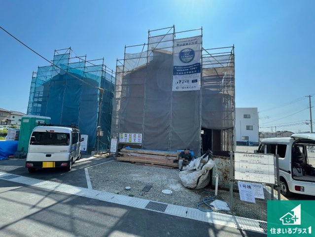 姫路市大津区天満　第8期　新築一戸建ての外観|周辺は落ち着いた街並みの住宅地！子育てがしやすい住環境です！まだ未完成ですが、現地でしかわからない事もございます。是非一度ご覧ください。