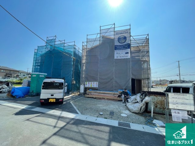 姫路市大津区天満　第8期　新築一戸建ての外観|周辺は落ち着いた街並みの住宅地！子育てがしやすい住環境です！まだ未完成ですが、現地でしかわからない事もございます。是非一度ご覧ください。