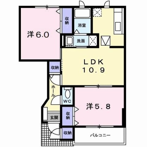 【間取り】 | ヴァン・ティ・アン中の原Ｃ