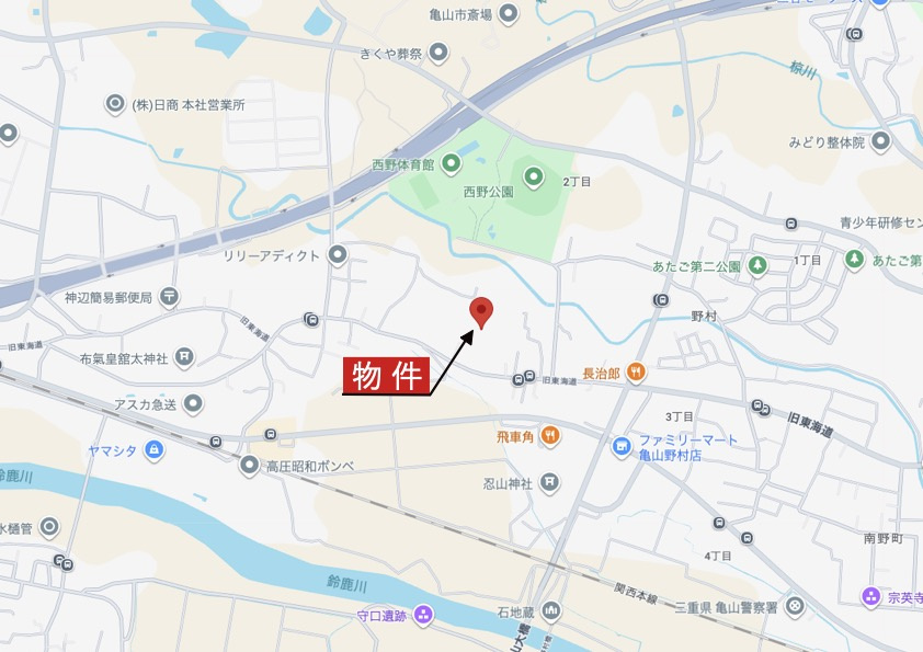 亀山市布気町《4号棟》の地図|広域Map