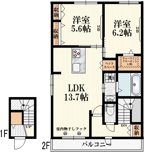 Ａｄｏｎｉｓ　Ｂの間取り