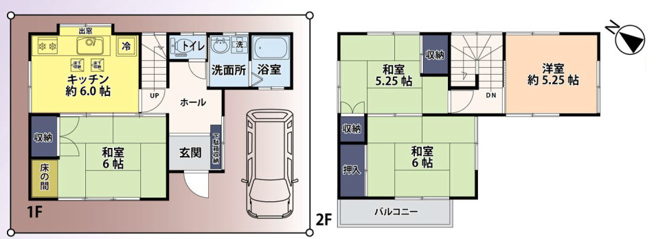 中古／ふじみ野市大井武蔵野の間取り|2階建て4DK