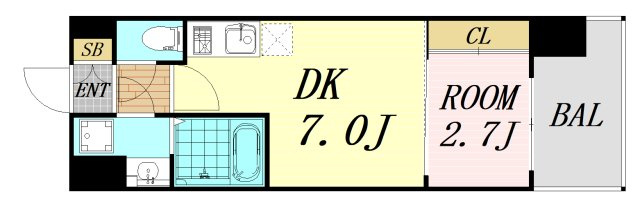 セレニテ新大阪エクラ　仲介手数料無料の間取り