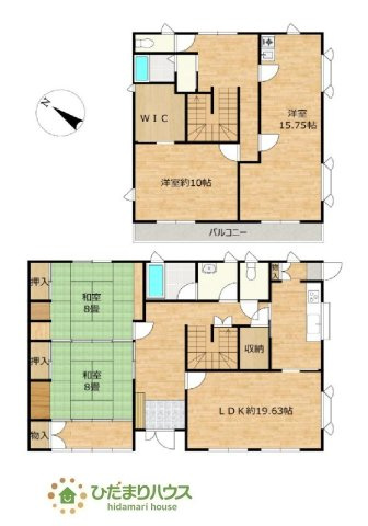 【間取り】 | 石岡市行里川　中古戸建 | 一人部屋が実現できる４SLDK間取りです。
