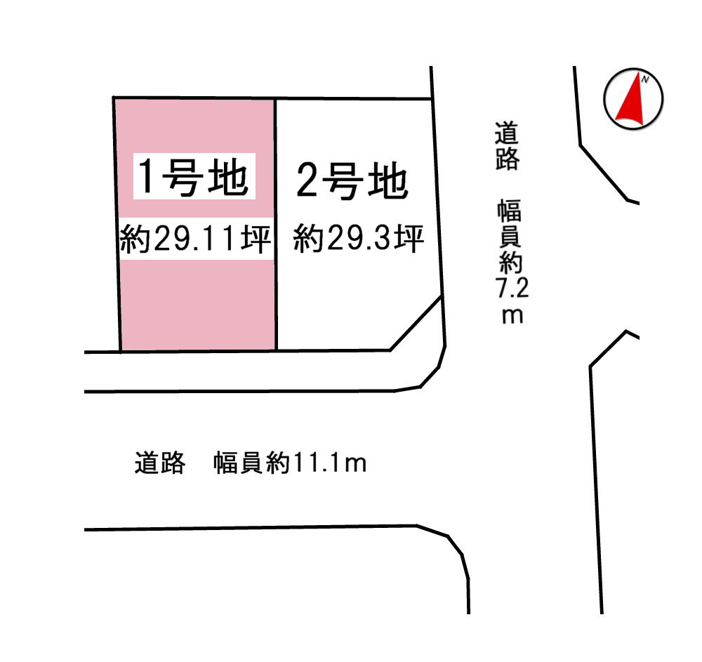 明石市西明石町2丁目　全2棟1号棟　新築戸建のその他|●年中無休：当日予約可●区画図です。交通量が少ないので静かです。小さなお子様がいるご家庭は安心です