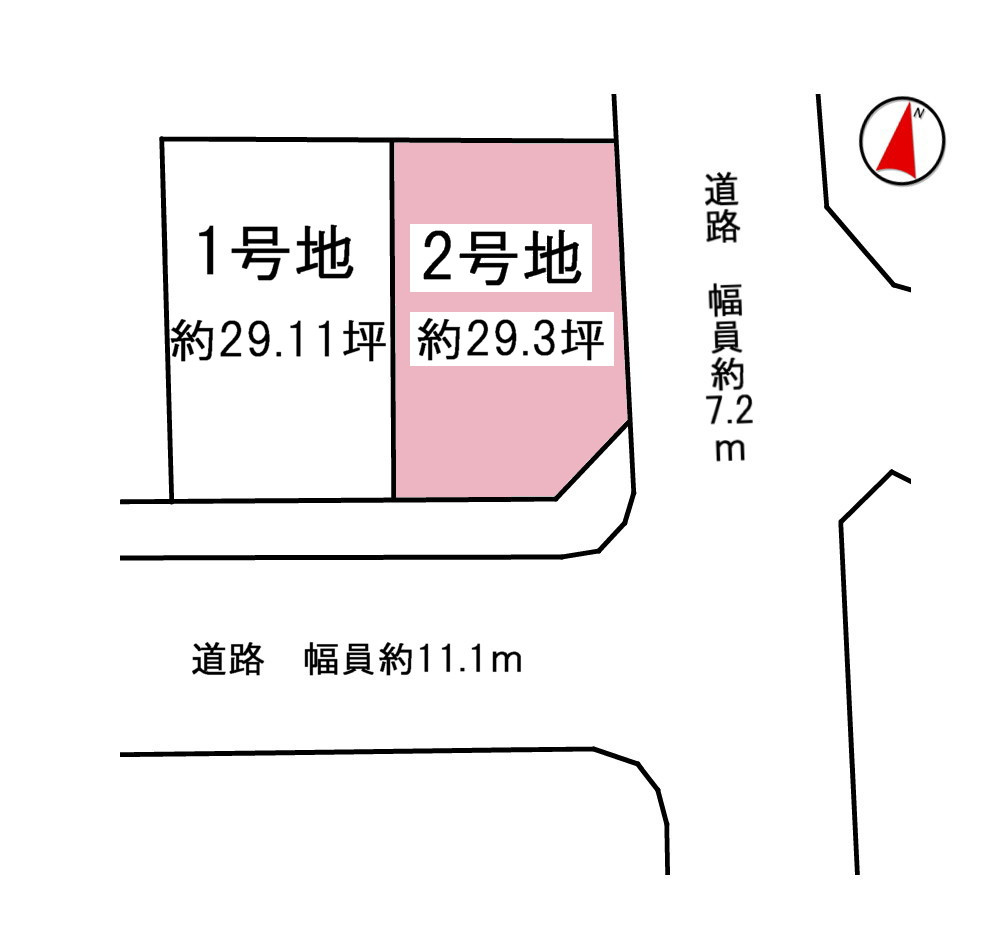 明石市西明石町2丁目　全2棟2号棟　新築戸建のその他|●年中無休：当日予約可●区画図です。角地です！交通量が少なく静かでお子様も安心。