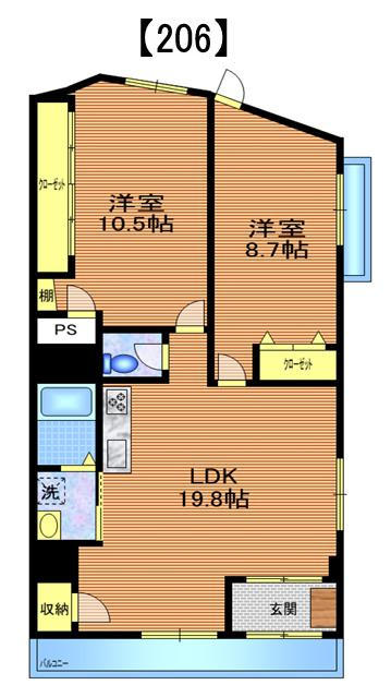 小平市花小金井南町１丁目の店舗事務所の間取り