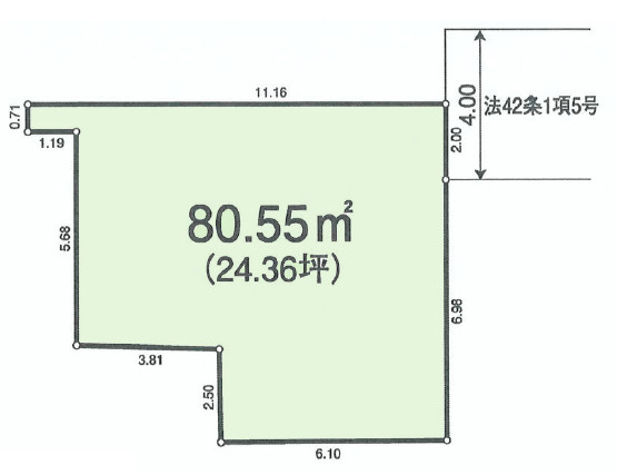 練馬区北町6丁目　駅徒歩7分の好立地　低層エリアの限定1区画の土地図