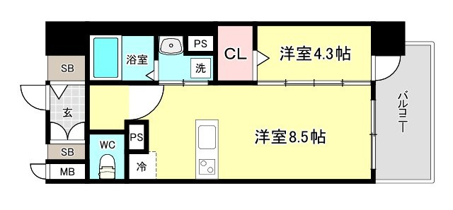 サザンネスト住ノ江駅前の間取り