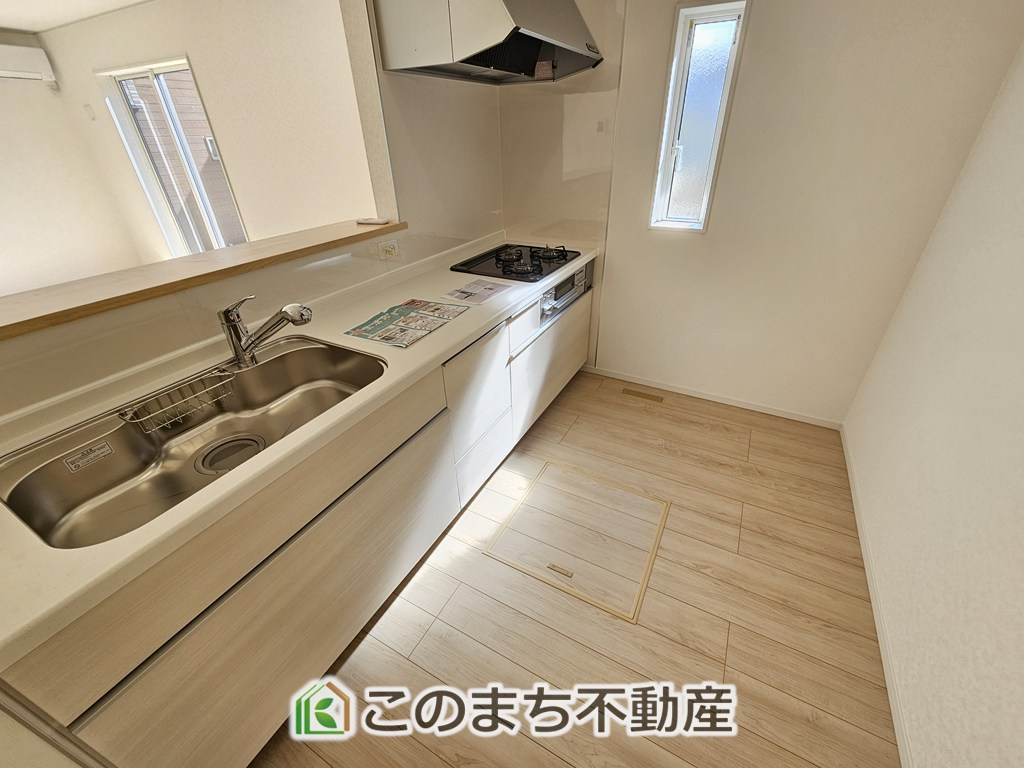 CRADLEGARDEN那須塩原市若草町第9のキッチン|人気の対面式キッチン☆料理をしながらご家族とコミュニケーションが取れます♪