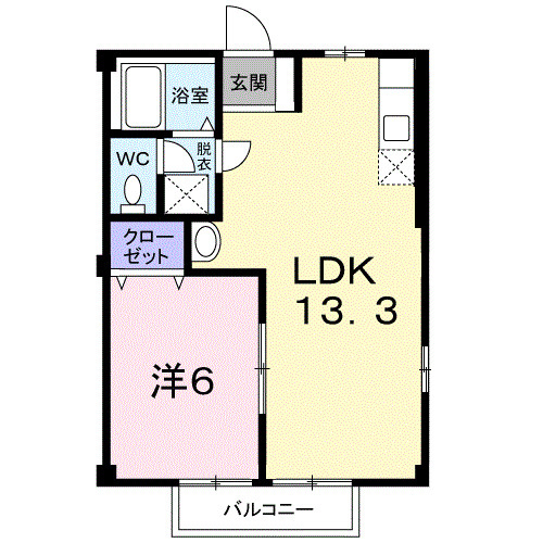 【間取り】 | ニューシティー八栗口Ｂ