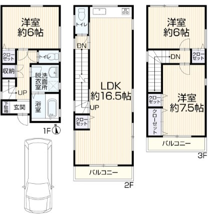 今川４丁目　中古戸建の間取り