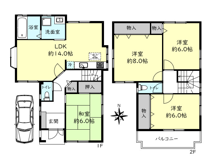 神戸市西区玉津町今津戸建の間取り